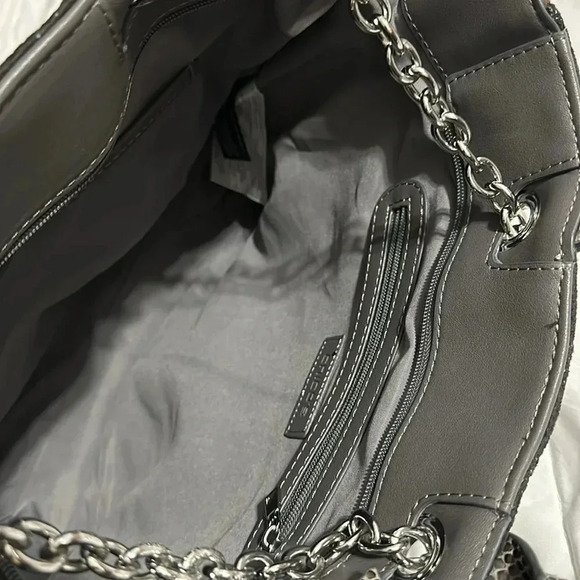 Chico’s Gray Faux-Snakeskin Trim Bag - Picture 6 of 7